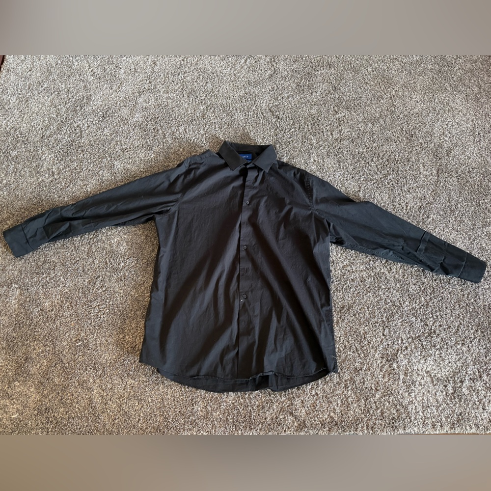 Apt. 9 Black Casual Button Down Shirt